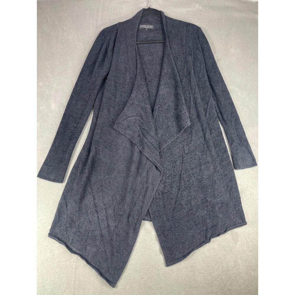 Barefoot Dreams Bamboo Chic Lite Cardigan Black Sweater Womens S/M 436